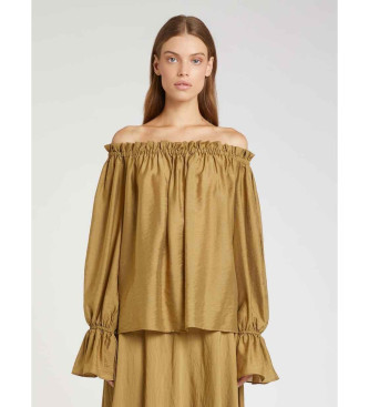 Marella para mujer. 2613111042200 Blusa Mllmeringa marrón (36), Casual, Modal, Manga larga