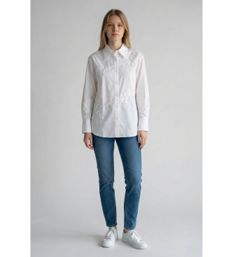 Marella para mujer. 2613111022200 Camisa Mllcomune blanco (40), Casual, Algodón, Manga larga