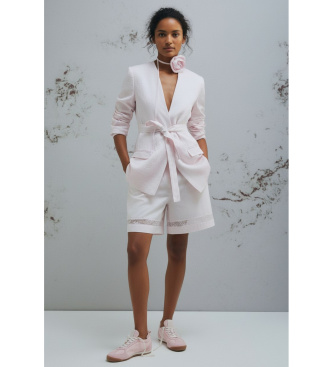 Marella para mujer. 2613041035200 Chaqueta Mlmpanda rosa (38), Casual, Fiesta, Acetato, Clásico