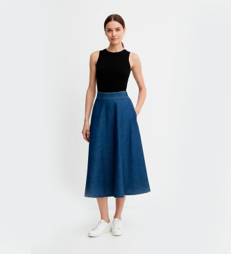 Marella para mujer. 2523106014200 Falda Figura azul (48), Casual, Denim