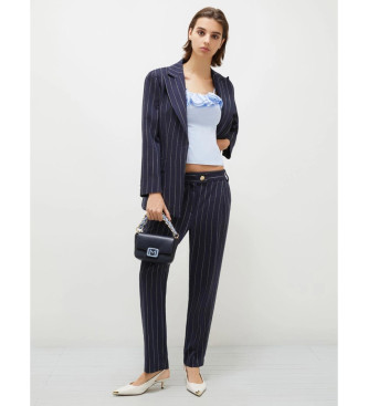 Marella para mujer. 2513131061200 Pantalón Rocco marino (48), Casual, Fiesta, Clásico, Viscosa