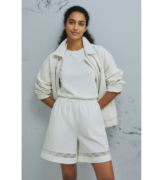 Marella para mujer. 2613141025200 Shorts Mlmsport blanco (42), Casual, Algodón