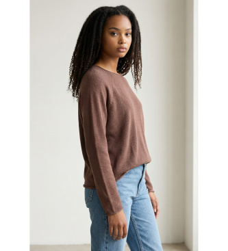 Marella para mujer. 2613361235200 Jersey Mlmgiunchi marrón (L), Casual, Algodón