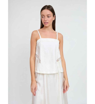 Marella para mujer. 2613161035200 Top Mlmvino blanco (38), Seda, Sin mangas / Tirantes