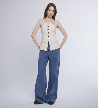 Top Sestri blanco (42), Casual, Fiesta, Poliéster, Marella outlet 2024.