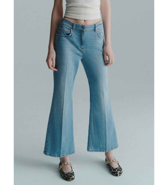 Marella für Damen. 2523186114200 Blaue Schlagjeans (44), Lässig, Baumwolle, Denim