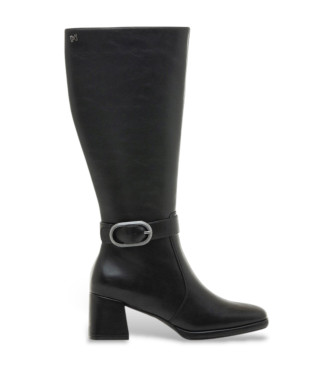 Mariamare para mulher. 63493 Botas de couro vestidas preto (37), 5 a 8cm, Zíper, Casual