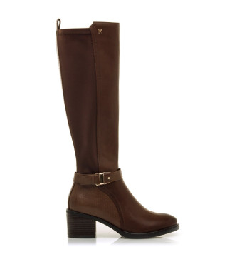 Mariamarevoor vrouwen. 63601 Bruine Onore laarzen (41), 3 tot 5 cm, Ritssluiting, Casual