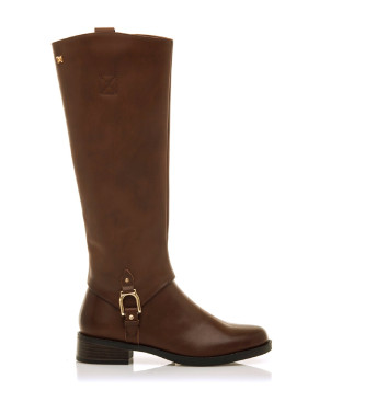 Mariamarevoor vrouwen. 63610 Bruine Laglio laarzen (39), 1 tot 3 cm, Ritssluiting, Casual