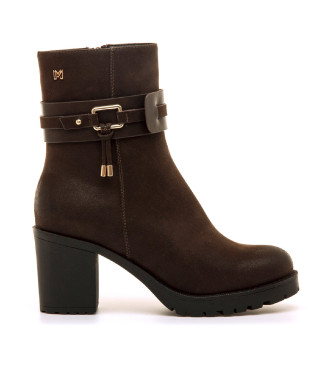 Mariamare para mujer. 63617 Botines Pompei marrón (39), 3 a 5cm, Cremallera, Casual