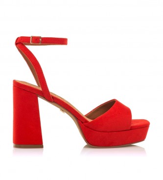 Mariamare para mujer. 68378 Sandalias Roseta Rojo -Altura tacón 9cm- (36), 8 a 10cm, Hebilla, Casual, Fiesta, Mariamare outlet 2024.