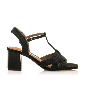 Mariamare para mujer. 68455 Sandalias Woodit negro -Altura tacón 8.5cm- (37), 8 a 10cm, Hebilla, Casual, Fiesta, Mariamare outlet 2024.