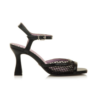 Mariamare para mujer. 68638 Sandalias Nuin Negro (37), Tela, 8 a 10cm, Hebilla, Casual, Fiesta