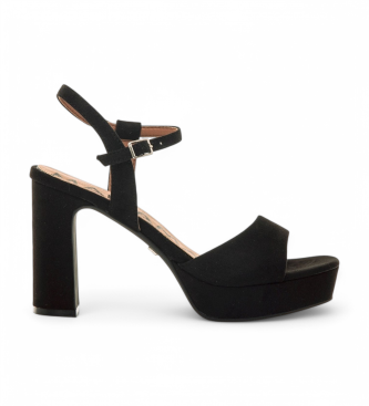 Mariamare para mujer. 68529 Sandalias Roseta negro (41), Tela, más de 10cm, Hebilla, Casual, Fiesta