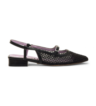 Mariamare para mujer. 68636 Zapatos Puglia negro (41), Tela, Plano, 1 a 3cm, Hebilla, Casual, Fiesta