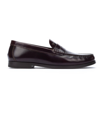 Martinelli para hombre. 1623-2761N Mocasines de Piel Forthill brudeos (41), Plano, Ninguno, Casual, Clásico, Burdeos