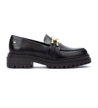 Martinelli para mulher. Mocassins Blunt em pele com fivela dourada pre