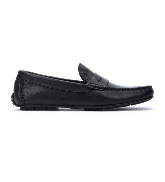 Martinelli para hombre. 1411-2496DYM Mocasines de Piel Pacific negro (42), Plano, Ninguno, Casual, Clásico