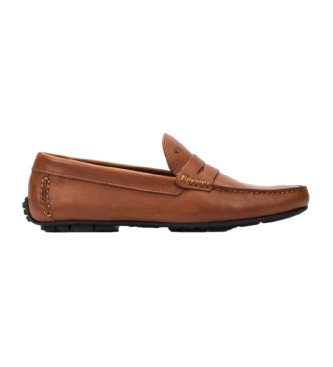 Martinelli para hombre. 1411-2496DYM Mocasines De Piel Pacific 1411 Cuero (44), Marrón, Plano, 1 a 3cm, Ninguno, Casual, Clásico