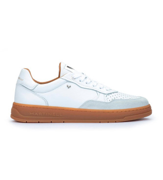 Martinelli para hombre. 1660-2825S Zapatillas de Piel NewHaven blanco (43), Plano, Cordones, Casual