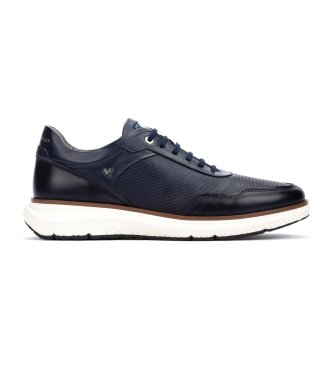 Martinelli para hombre. C025-2992ZY Zapatillas de piel Canterbury marino (45), Plano, Cordones, Casual