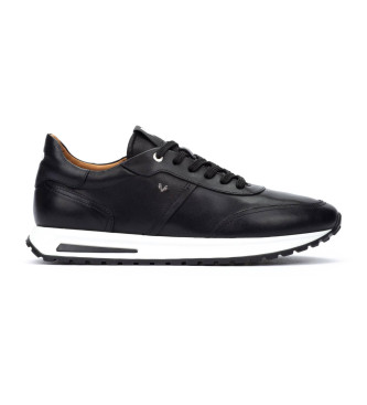 Martinelli para hombre. 1741-2930E Zapatillas de Piel Hanbury negro (43), Plano, Cordones, Casual