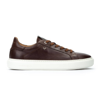 Martinelli för män. 1738-2950ZY Hastings Sneakers i läder brun (43), Hud, Karta, Nyckelband, Casual