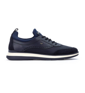 Martinelli för män. 1606-2733X1 Walden - sneakers i läder marinblå (40), Hud, Karta, Nyckelband, Casual, Marino