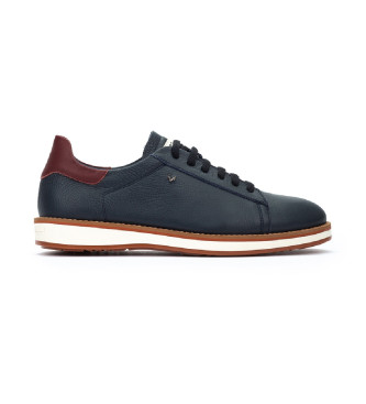 Martinelli para hombre. 1530-2527B1 Zapatillas de piel Brody marino (43), Plano, Cordones, Casual