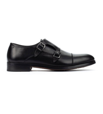 Martinelli para hombre. 1492-2632PYM Zapatos de piel Empire hebillas negro (44), Plano, Casual, Clásico