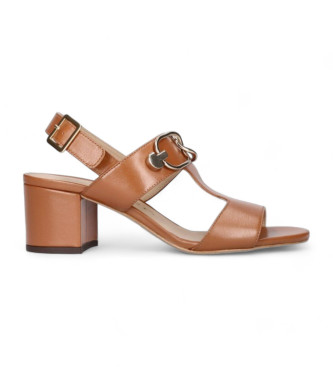 Mascaró para mujer. 50030 Sandalias de piel Rimini hebillas marrón (37), 5 a 8cm, Casual, Mascaró outlet 2024.