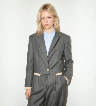 Cropped jacka i ullmix Mcofreccia