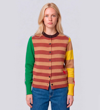 Randig patchwork-cardigan Mcoesordio