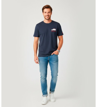 MC2 Saint Barth para hombre. ARN0001 Camiseta Arnott azul (S), Casual, Algodón, Manga corta