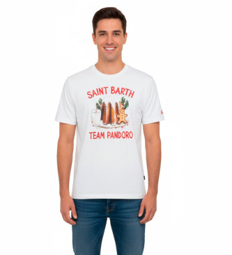MC2 Saint Barth para hombre. ARN0004 Camiseta Pandoro blanco (M), Casual, Algodón, Manga corta