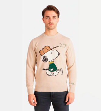 MC2 Saint Barth para hombre. HER0001 Jersey Golf is Cool Snoopy beige (XXL), Casual, Lana
