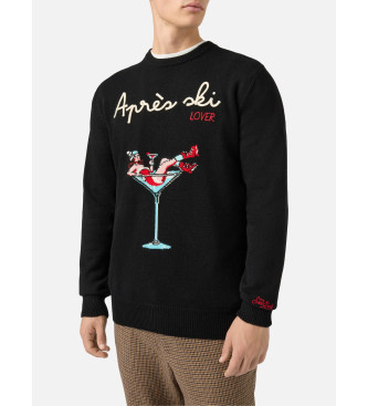 MC2 Saint Barth para homem. HER0001 Camisola Heron Apres preta (M), Preto, Casual, Lã