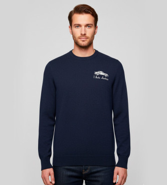 MC2 Saint Barth para hombre. HER0024 Jersy Hate Electric marino (L), Casual, Lana