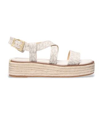 Michael Kors para mujer. 40S5LYFS1B Sandalias Lynn beige (41), 1 a 3cm, Hebilla, Casual