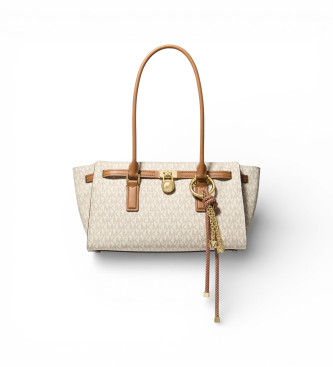 Michael Kors para mujer. 30F5GNXT0B Bolso Hamilton Pequeñi beige (OSFA), Casual, PVC