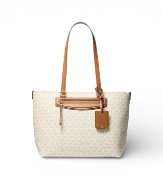 Michael Kors para mujer. 30S6GTVT2B Bolso tote Jet Set Travel mediano beige (OSFA), Casual, Lona