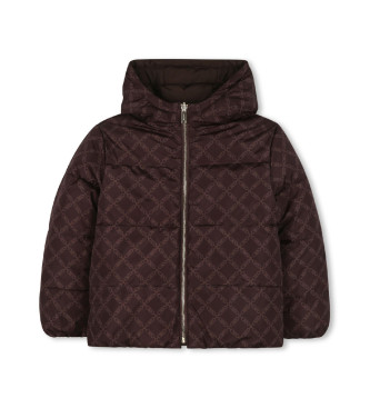 Michael Kors para niña. R30456 Abrigo Dou marrón (10Años= 138cm), Casual, Poliéster, moda infantil