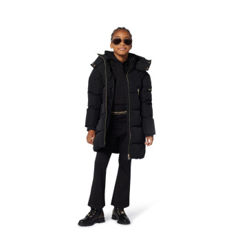 Michael Kors para niña. R30458 Abrigo Dou negro (12Años= 150cm), Casual, Poliéster, moda infantil