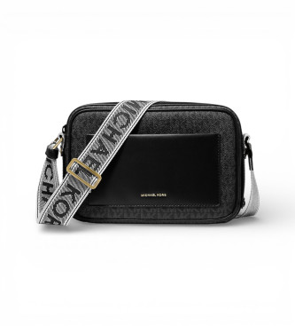 Michael Kors para mujer. 32R5G5VC3B Bandolera Maeve grande con logotipo exclusivo negro (OSFA), Casual, Poliéster