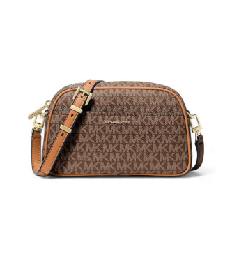 Michael Kors para mujer. 32F5GJ6C5B Bandolera para cámara Jet Set pequeña con logotipo marrón (OSFA), Casual, Piel