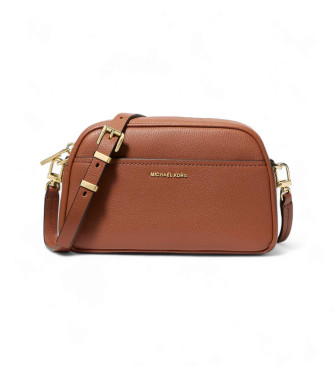 Michael Kors para mujer. 32F5GJ6C5L Bandolera para cámara Jet Set pequeña de piel marrón (OSFA), Casual