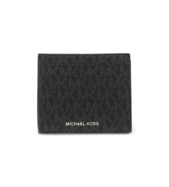 Michael Kors para hombre. 39F9LGYF5P Billetera Greyson fina con logotipo negro (OSFA), Casual, Lona