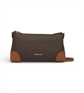 Michael Kors para mujer. 32R6G1WC1B Bolso bandolera monograma marrón (OSFA), Casual, Poliéster