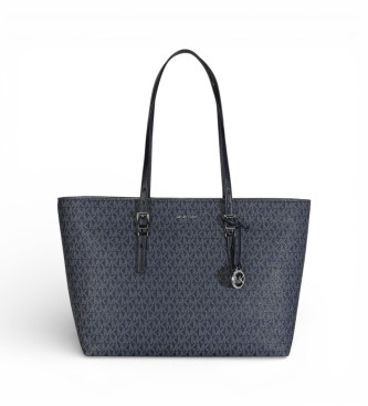 Michael Kors para mujer. 30T5SQNT9V Bolso Quinn grande con logotipo marino (OSFA), Azul, Casual, Lona