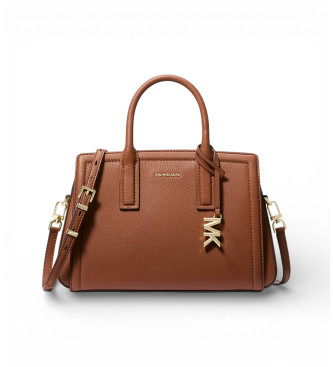 Michael Kors para mujer. 30S5G9IS1L Bolso Satchel Laila pequeño marrón (OSFA), Casual, Piel